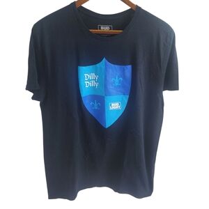 Bud light Blue Shield Dolly Dilly Tshirt Size Large 100% Cotton.